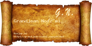 Grandjean Noémi névjegykártya